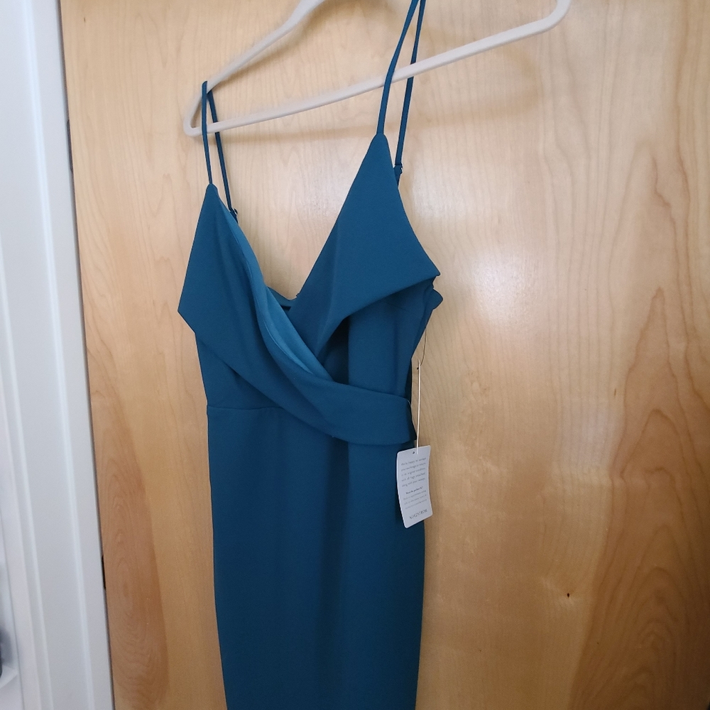 Teal Spaghetti Strap Dress